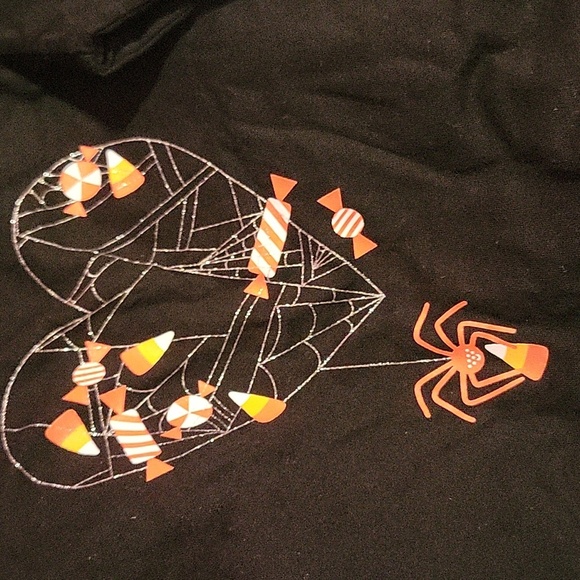 T-shirt NWT Long-sleeve 2T Cat & Jack Halloween New Black Glittery - Picture 3 of 4